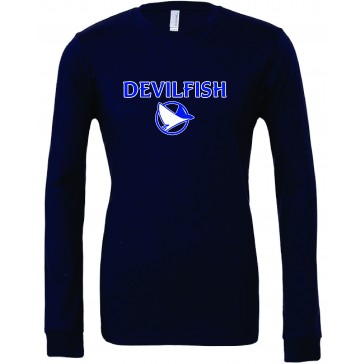 Devilfish Swimming BELLA CANVAS Long Sleeve T Shirt