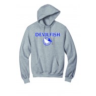 Devilfish Swimming CHAMPION Hooded Sweatshirt - GREY