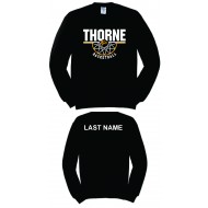 Thorne Basketball JERZEES Crew Sweatshirt - BLACK
