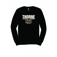 Thorne Basketball GILDAN Long Sleeve T Shirt - BLACK