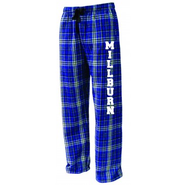 Millburn HS Basketball PENNANT Flannel Pants