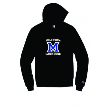 Millburn Lacrosse CHAMPION Hooded Sweatshirt - BLACK