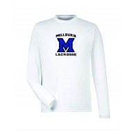 Millburn Lacrosse TEAM 365 Long Sleeve Poly T - WHITE
