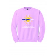 Compass Schoolhouse GILDAN Crew Sweatshirt - PINK