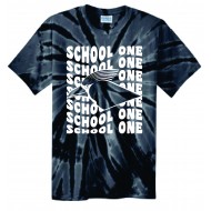 School One PORT & COMPANY Tie Dye T - BLACK