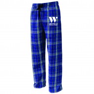 Westfield HS Marching Band PENNANT Flannel Pants - ROYAL/WHITE