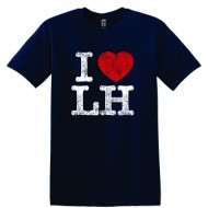 Lincoln Hubbard GILDAN Soft Style T Shirt NAVY - HEART LOGO