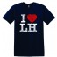 Lincoln Hubbard GILDAN Soft Style T Shirt NAVY - HEART LOGO