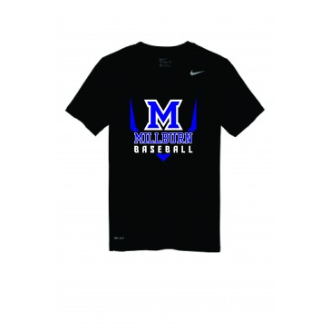 Millburn Baseball NIKE Legend T - BLACK