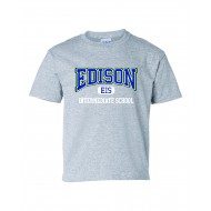 Edison Intermediate School GILDAN T Shirt GREY - FULL FRONT LOGO