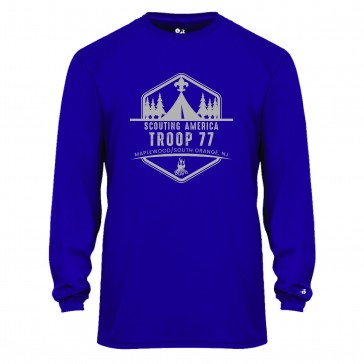 BSA Troop 77 Badger B Core Performance Long Sleeve T