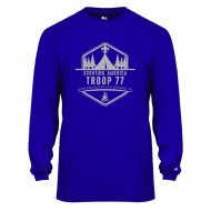 BSA Troop 77 Badger B Core Performance Long Sleeve T