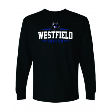 Westfield HS Soccer NEXT LEVEL Long Sleeve T Shirt - BLACK