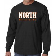 Middletown North Wrestling Gildan Long Sleeve T-Shirt - BLACK