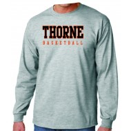 Thorne Basketball Gildan Long Sleeve T-Shirt - GREY