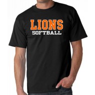 Lions Softball Gildan Short Sleeve T-Shirt - BLACK